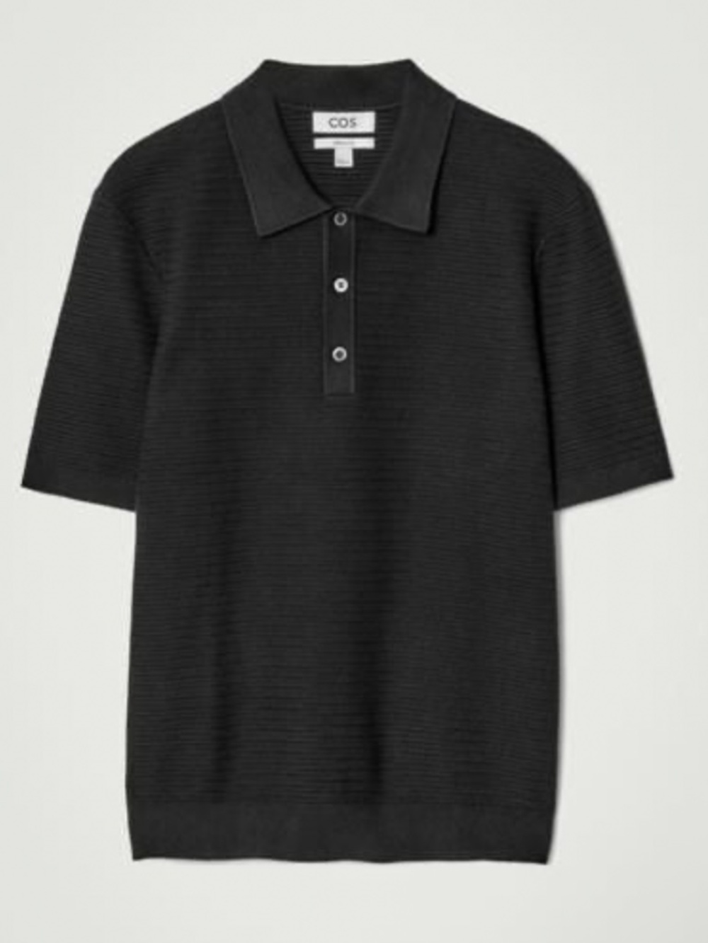COS textured knitted cotton polo